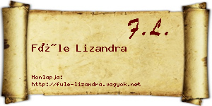 Füle Lizandra névjegykártya
